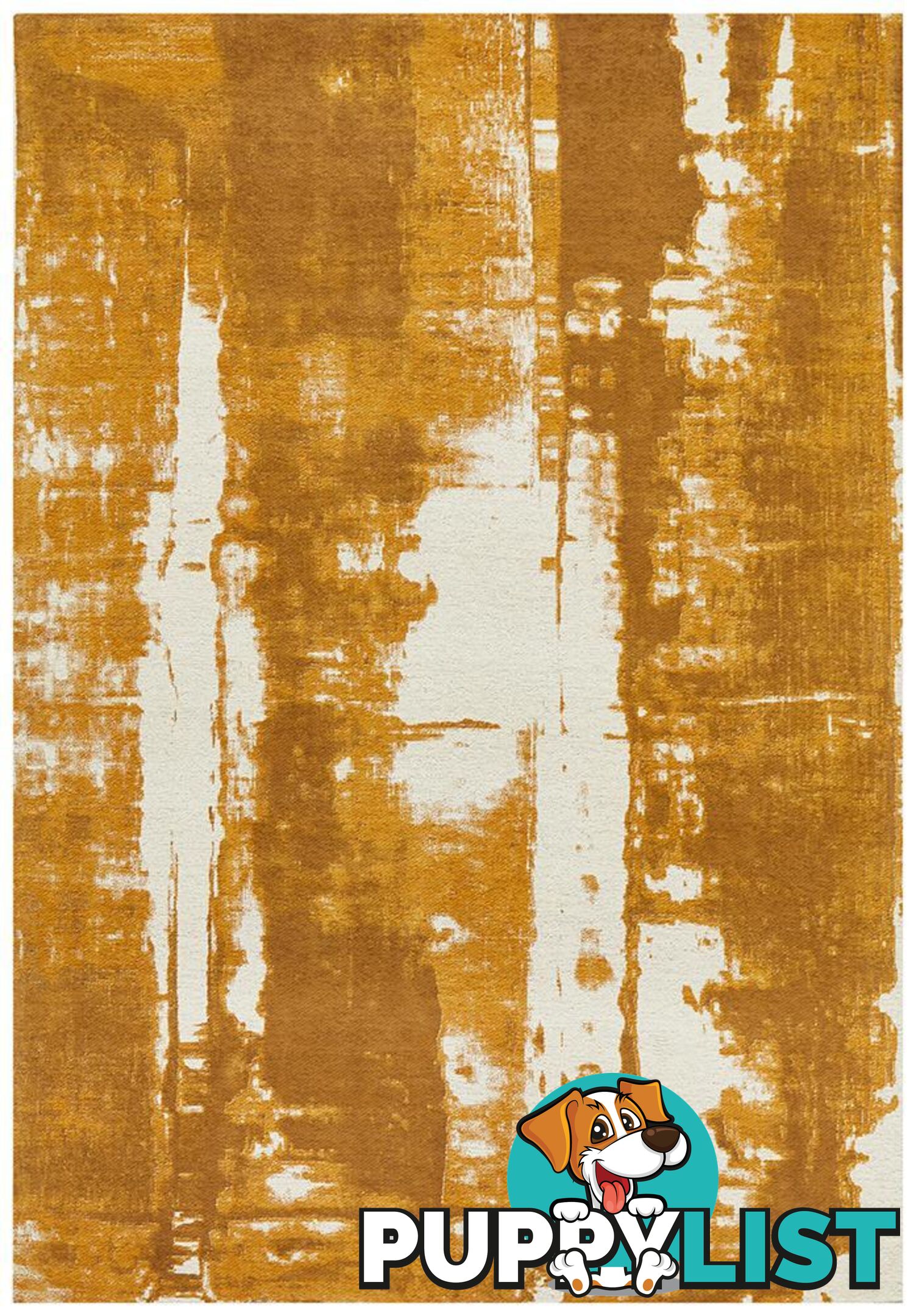 Magnolia Abstract Mustard Rug - Unbranded - 9375321879347