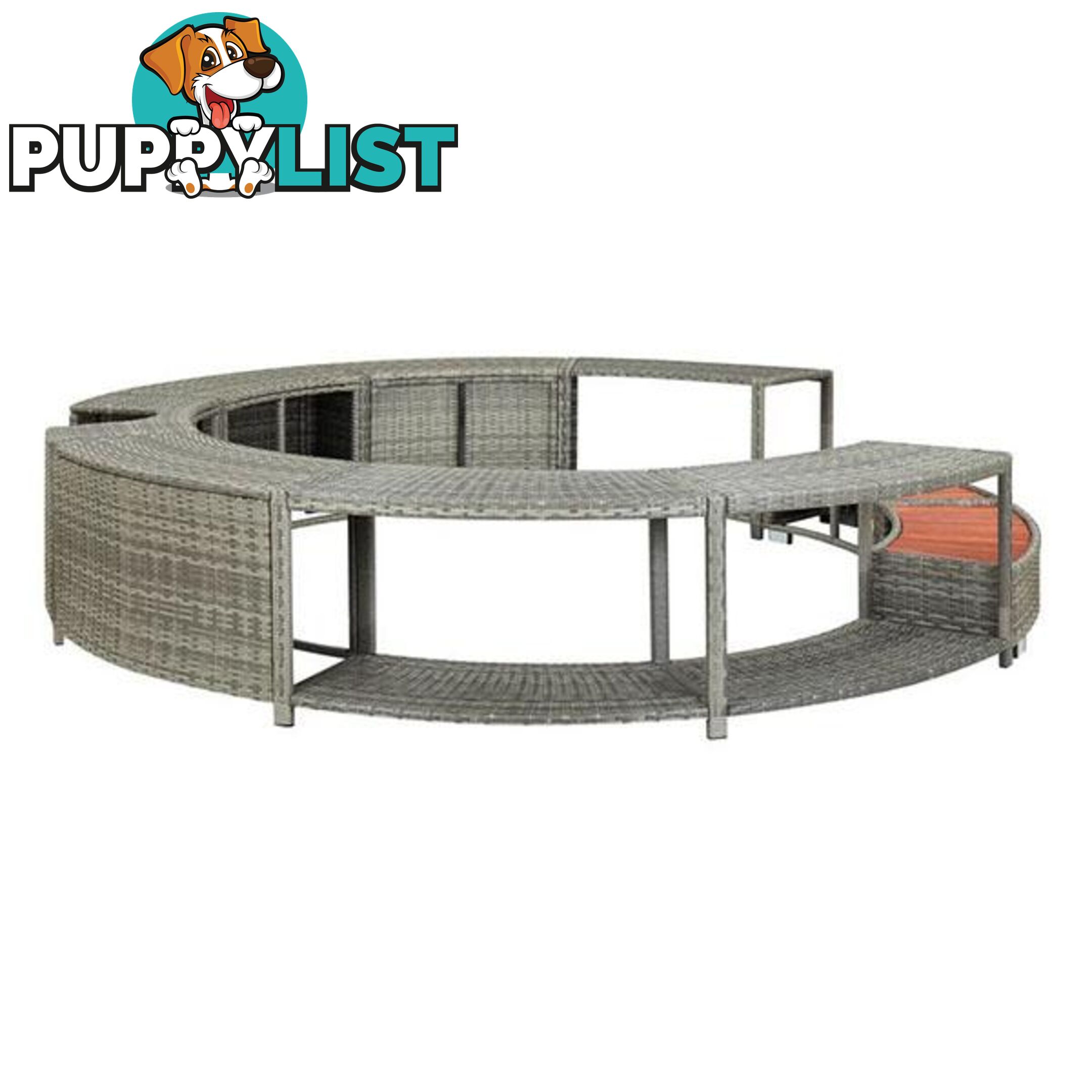 Spa Surround Grey Poly Rattan - Unbranded - 8719883732046