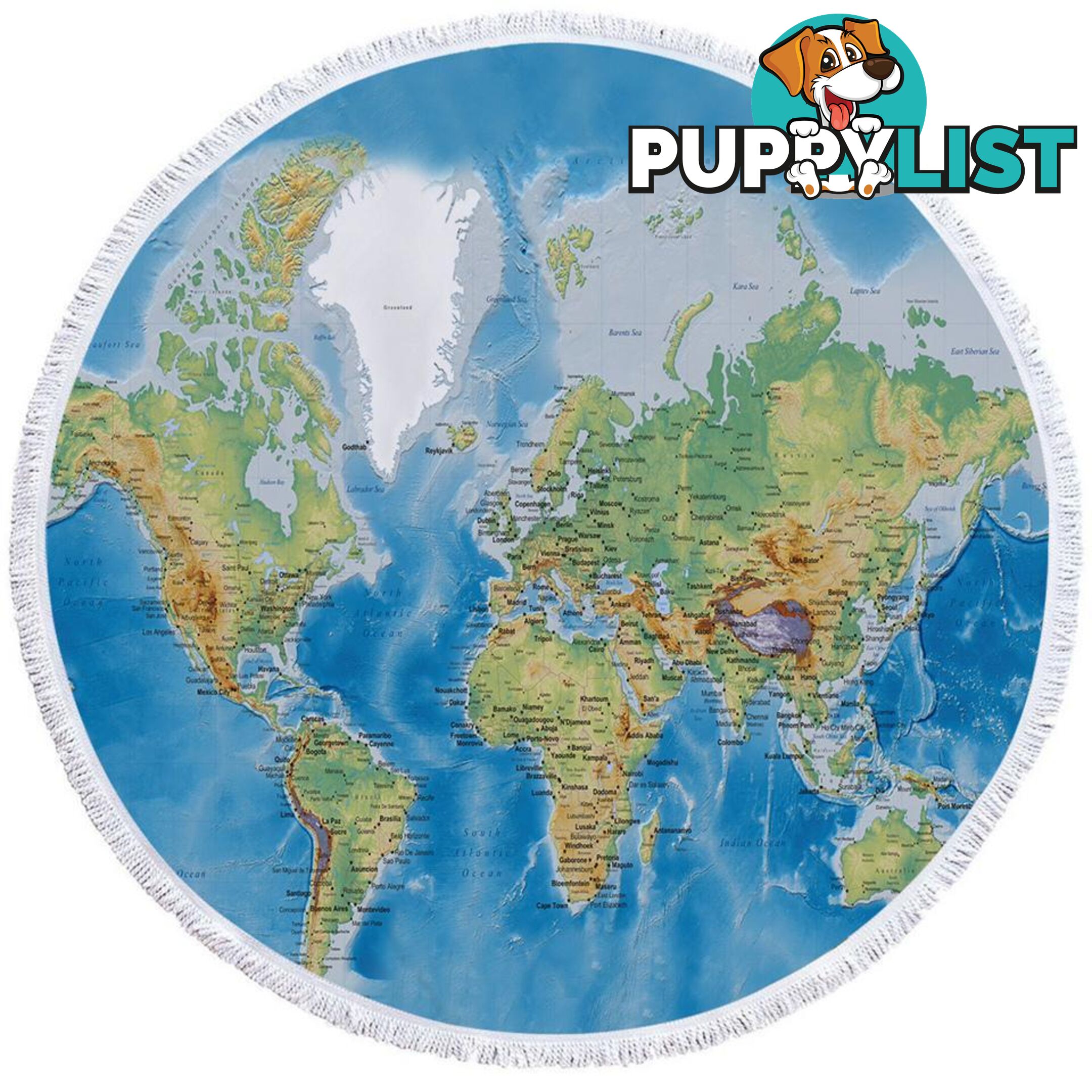 World Map Beach Towel - Towel - 7427046325318