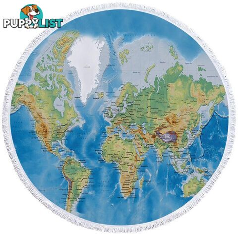 World Map Beach Towel - Towel - 7427046325318