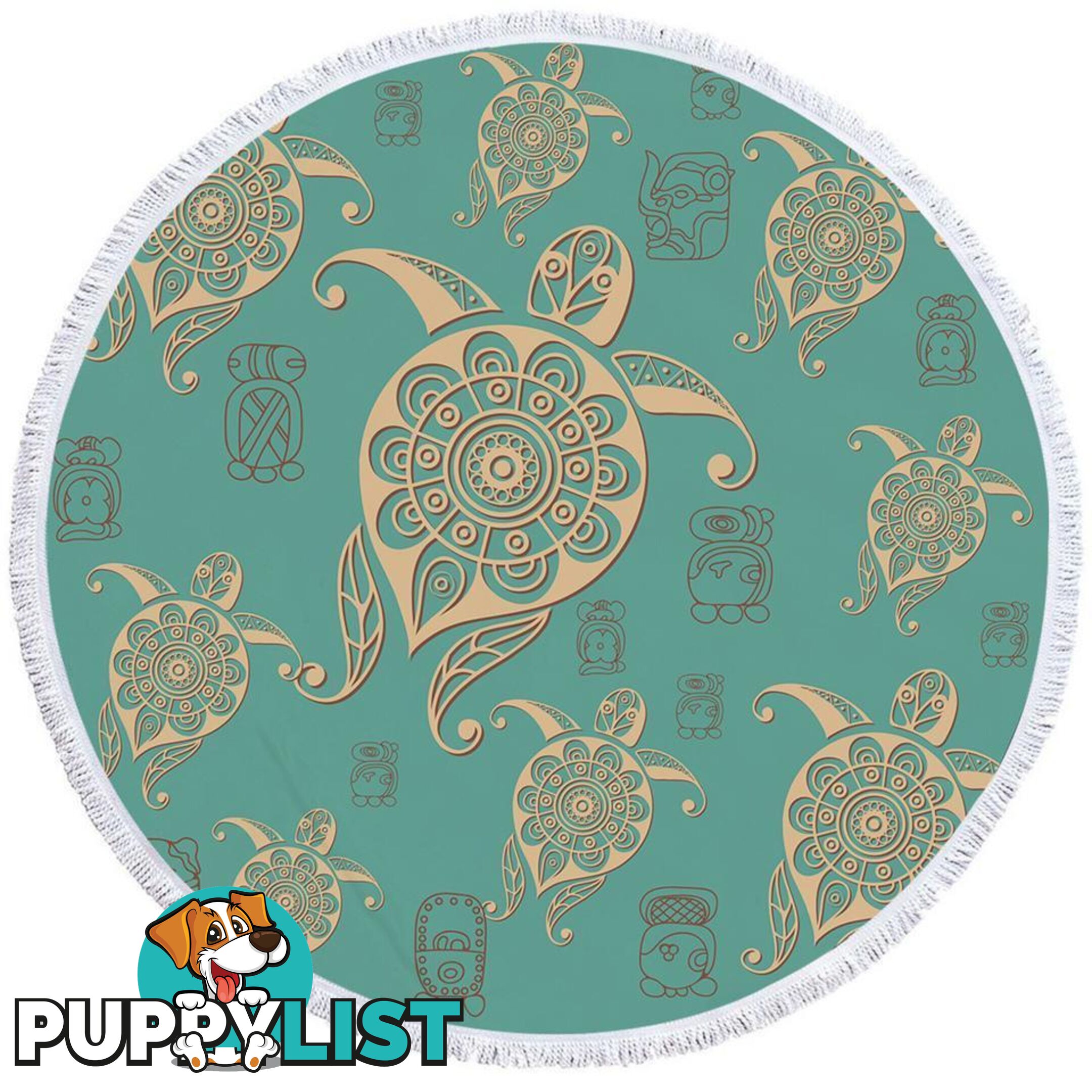 Teal Turtles Beach Towel - Towel - 7427046322096