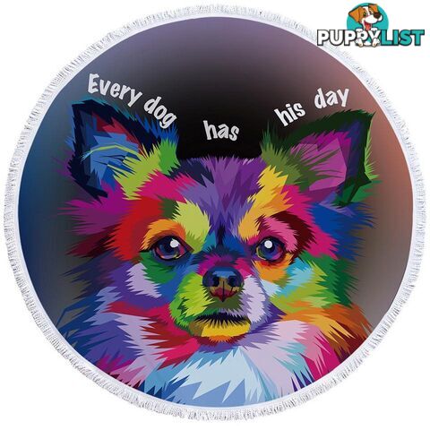 Colorful Dog Beach Towel - Towel - 7427046323499