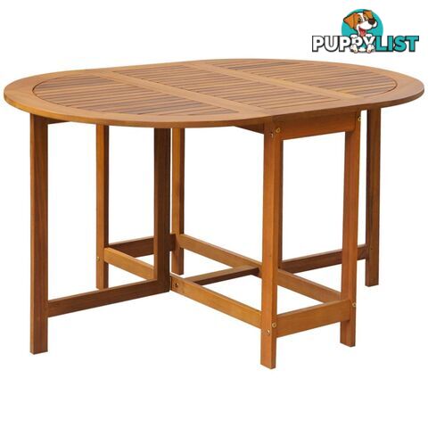 Outdoor Acacia Wood Oval Drop Leaf Table - Unbranded - 4326500418333