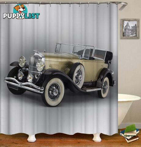 Classic Convertible Car Shower Curtain - Curtain - 7427045910638