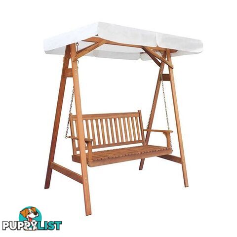 Garden Swing Chair With Canopy Eucalyptus Acacia Wood - Unbranded - 8718475729747