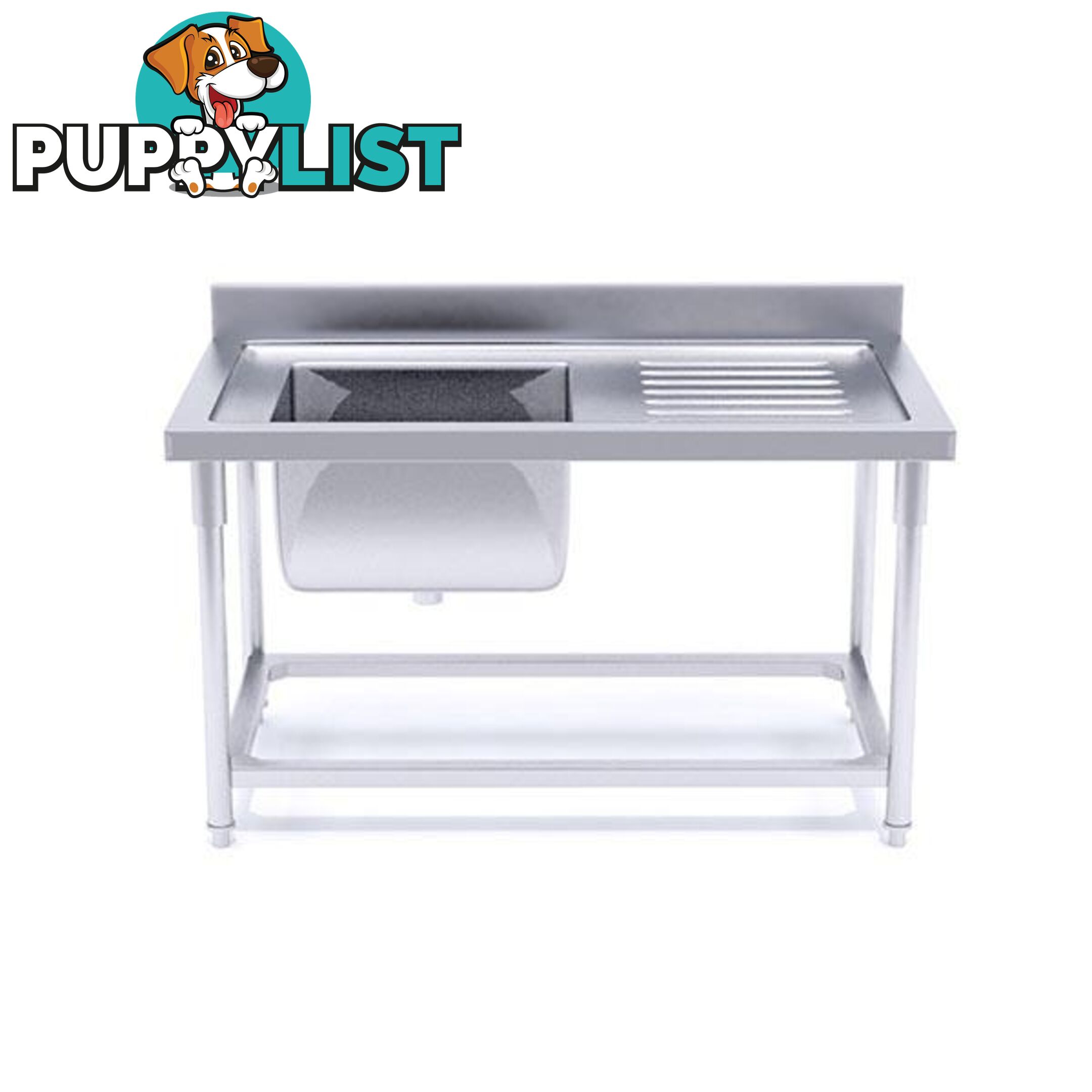 Soga 160X70X85Cm Stainless Steel Work Bench Sink Restaurant Food Prep - Soga - 9476062101084