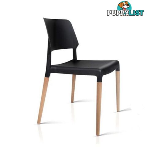 Artiss Set Of 4 Wooden Stackable Dining Chairs - Artiss - 7427046173773