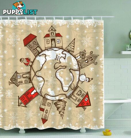 Christmas All Around The World Shower Curtain - Curtain - 7427046018609