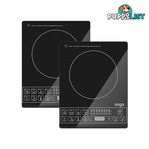 Soga 2X Cooktop Electric Smart Induction Kitchen Cooker Cookware - Soga - 9476062089689