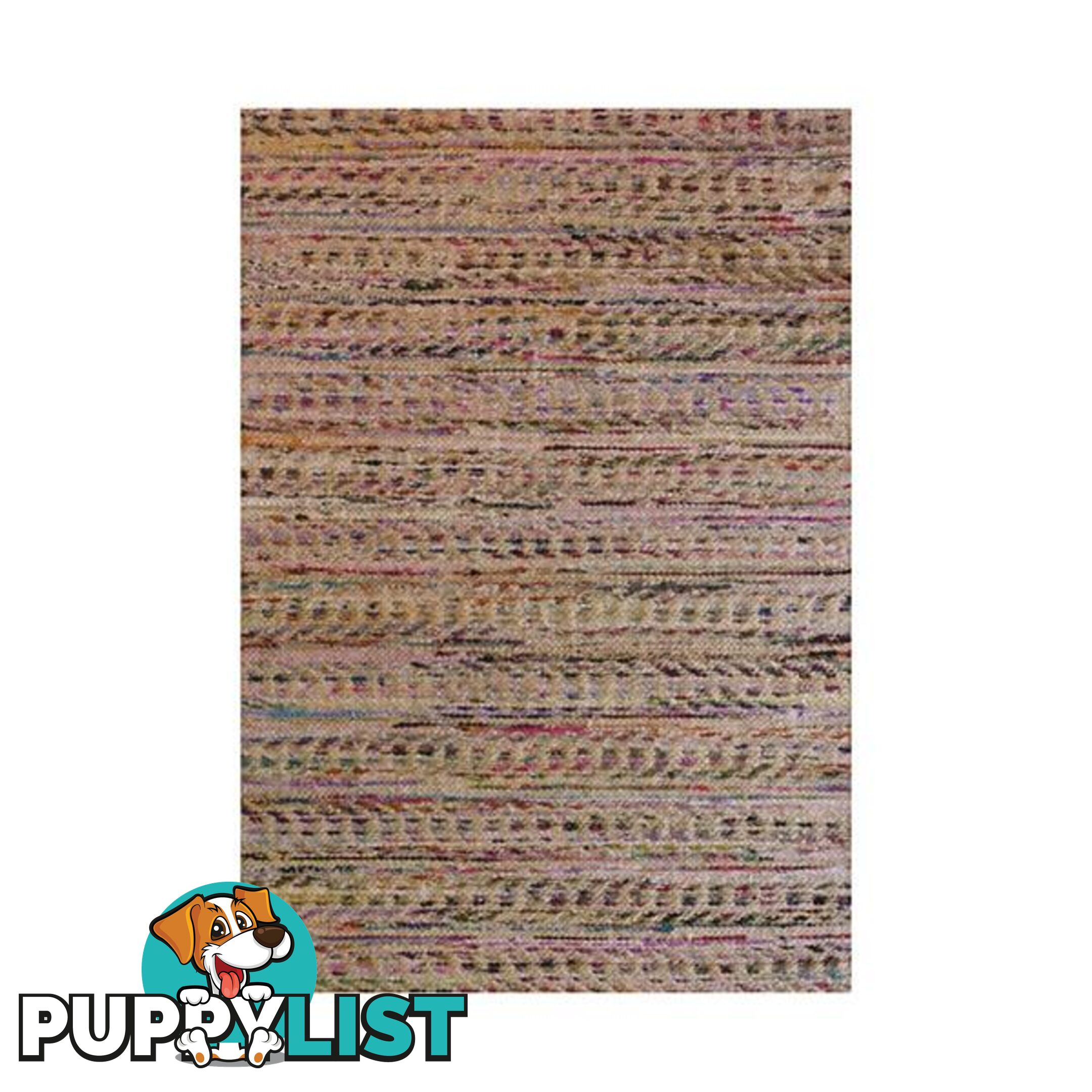 Flatweave Jute Jag Pastel Rug - Unbranded - 7427005869228