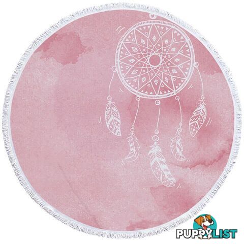 Pinkish Background Mandala Beach Towel - Towel - 7427046312059