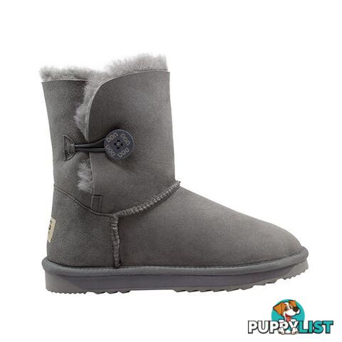 Comfort Me Australian Made Mid Bailey Button Ugg Boot Grey - Comfort Me - 822427521582