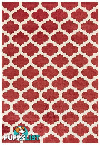 City Trellis Stylish Design Red Rug - Unbranded - 7427046238953