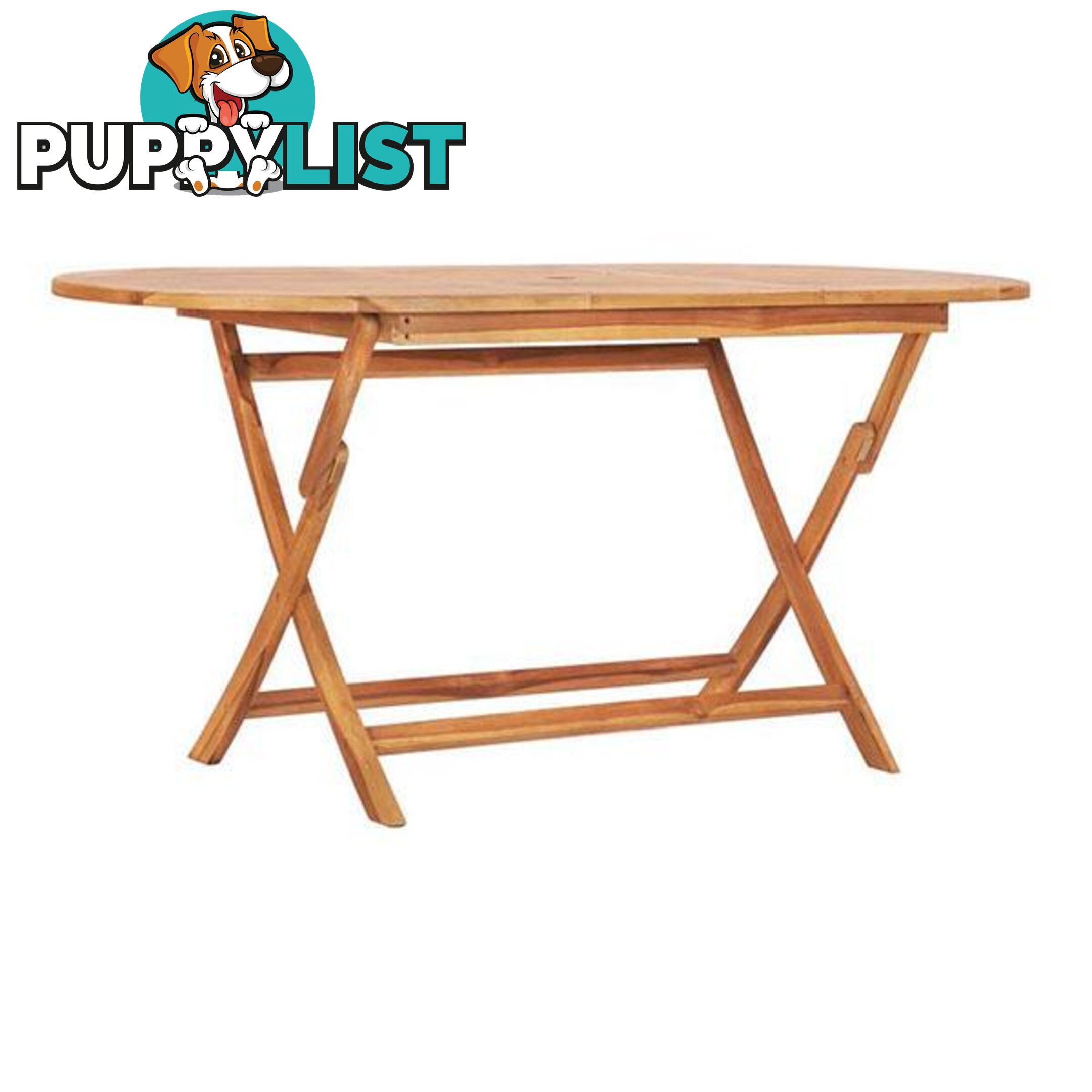 Folding Garden Table 160X80X75 Cm Solid Teak Wood - Unbranded - 8719883824475