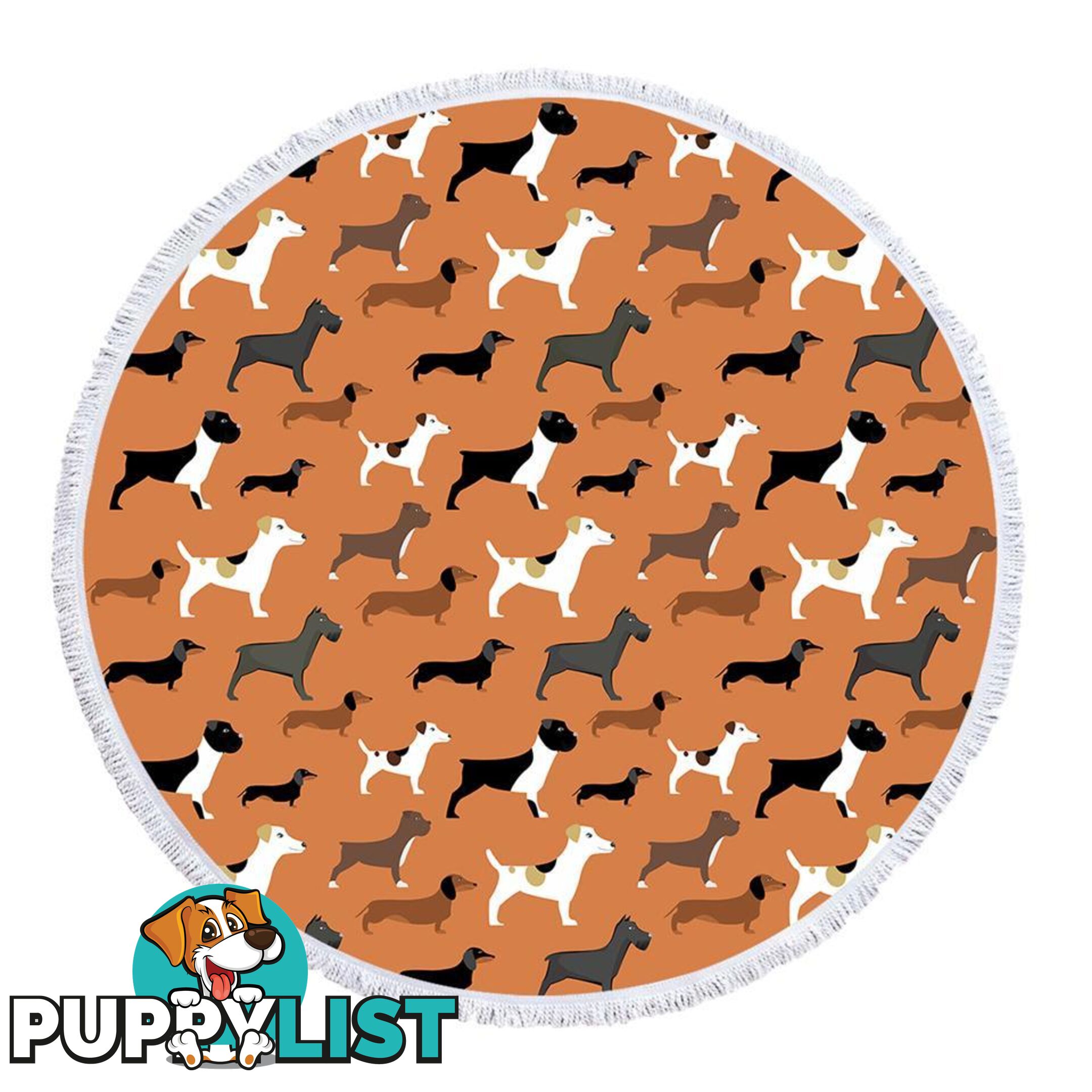 Dogs Pattern Beach Towel - Towel - 7427046343503