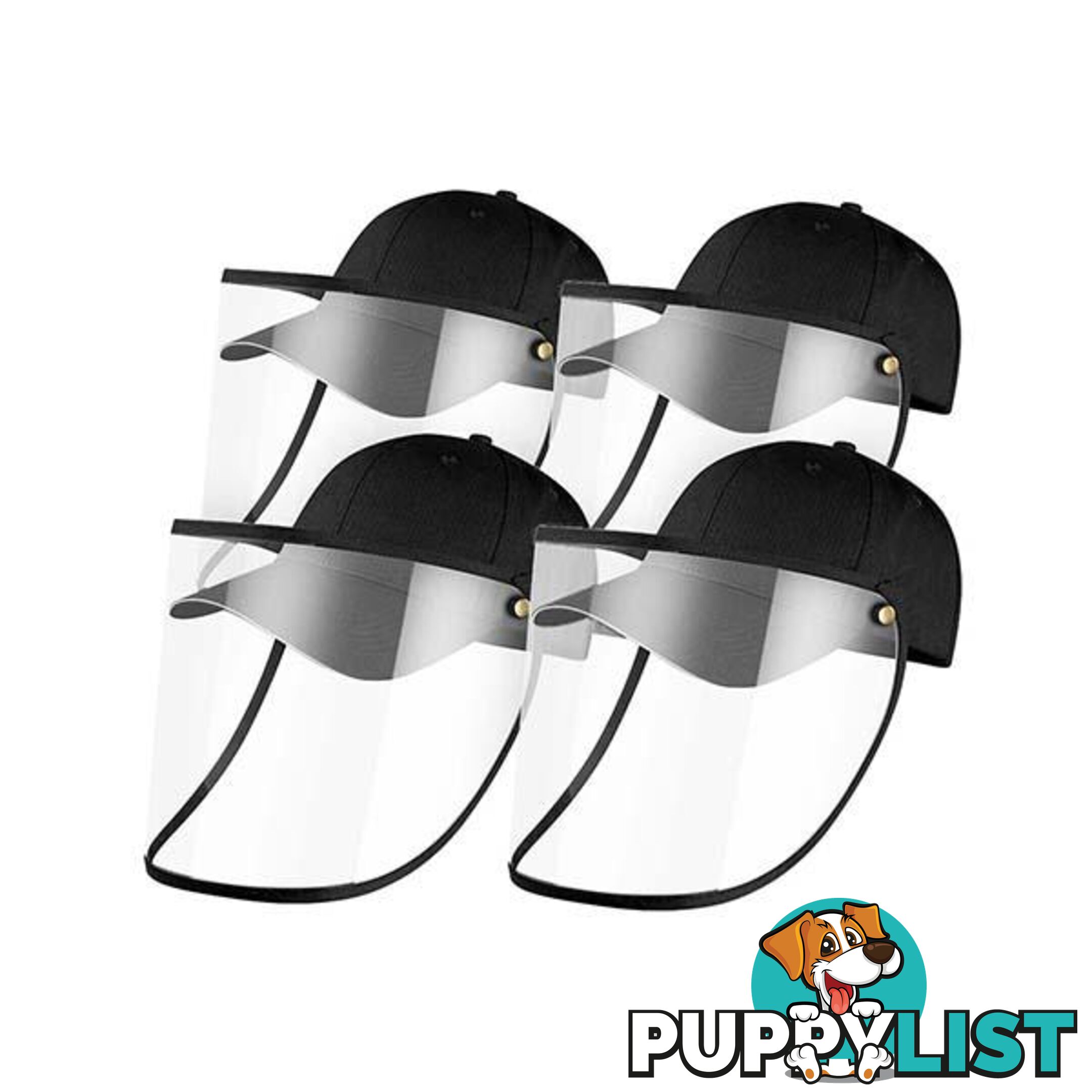 4X Outdoor Hat Anti Fog Dust Saliva Cap Face Shield Cover Adult Black - Unbranded - 9476062095451