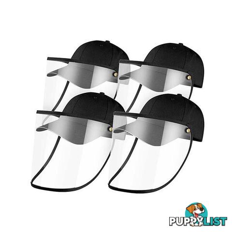 4X Outdoor Hat Anti Fog Dust Saliva Cap Face Shield Cover Adult Black - Unbranded - 9476062095451