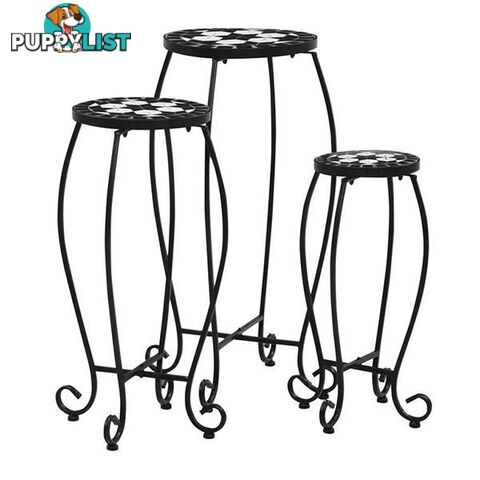 Mosaic Tables 3 Pcs Powder Coated Iron Frame - Unbranded - 8719883733531