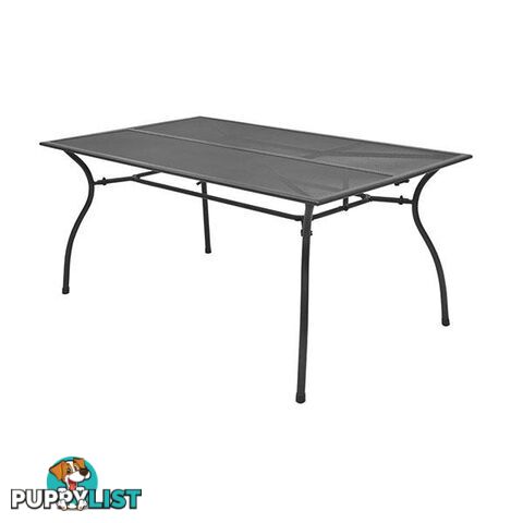 Outdoor Dining Table Steel Mesh 150 X 90 X 72 Cm - Table - 8718475503286