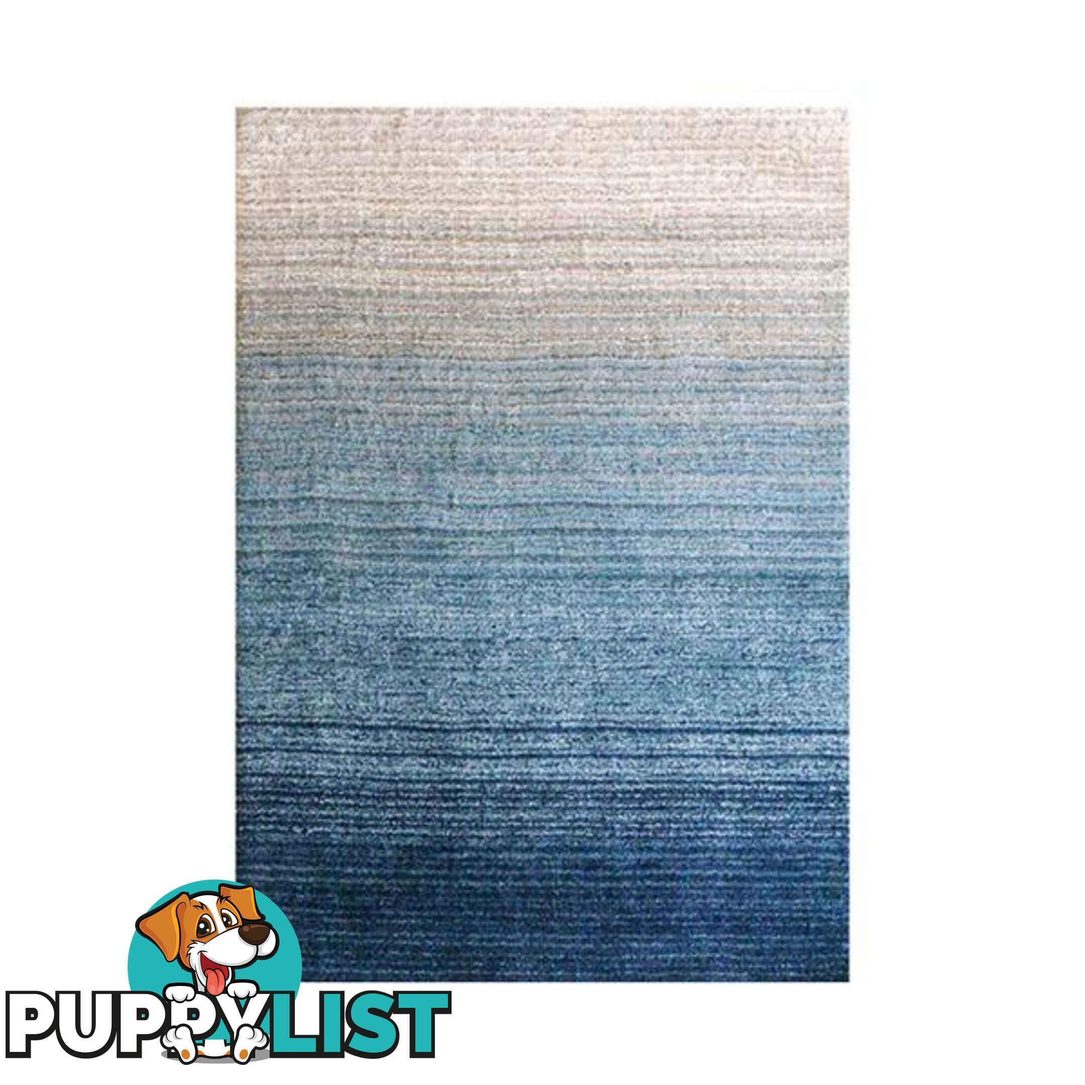 Contemporary Fleur Blue Plush Rug 110 X 155 Cm - Unbranded - 7427046154857