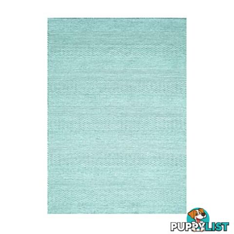 Sumak Wool Pale Blue Flatwoven Rug - Unbranded - 7427046216449