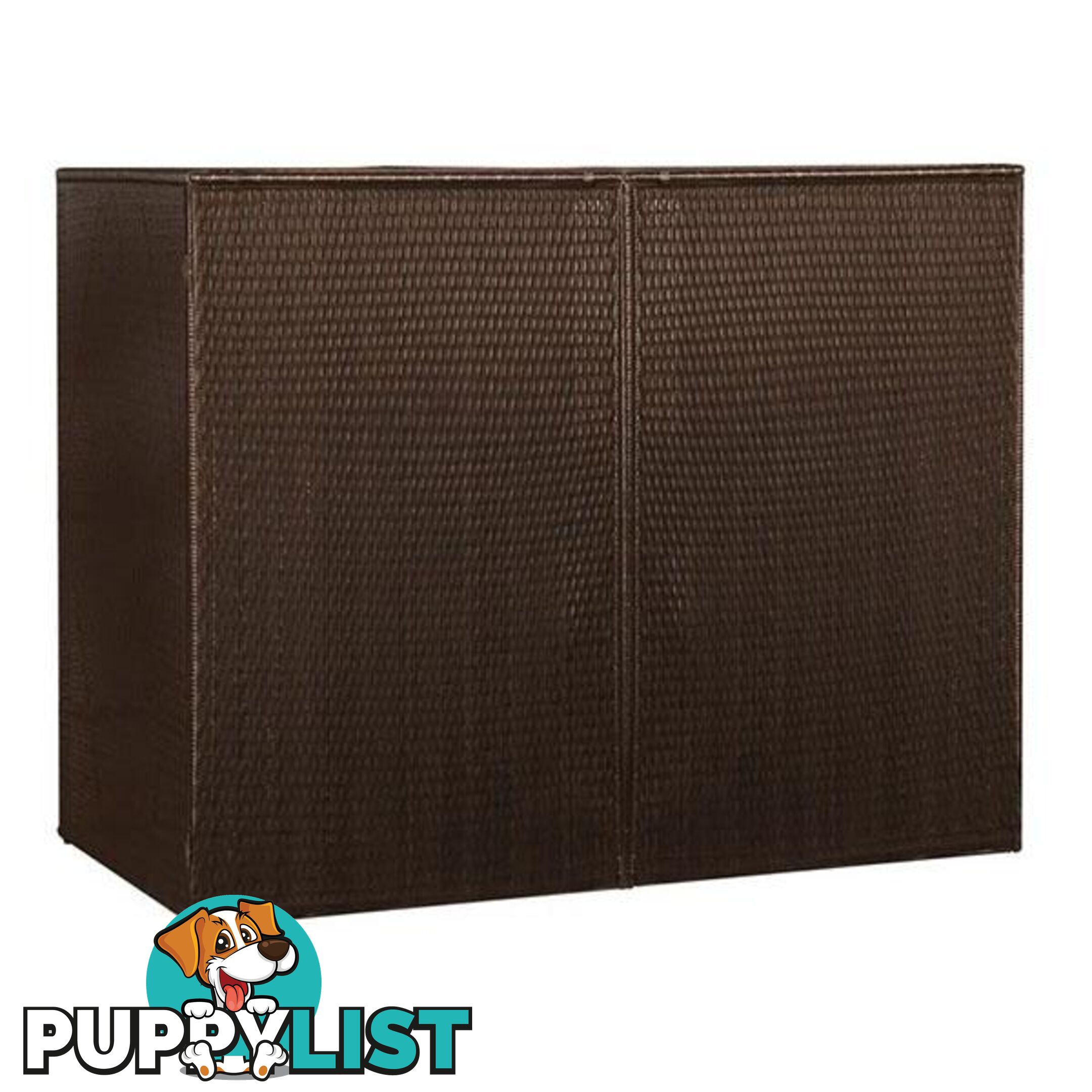 Double Wheelie Bin Shed 153X78X120 Cm Poly Rattan - Unbranded - 8719883797106