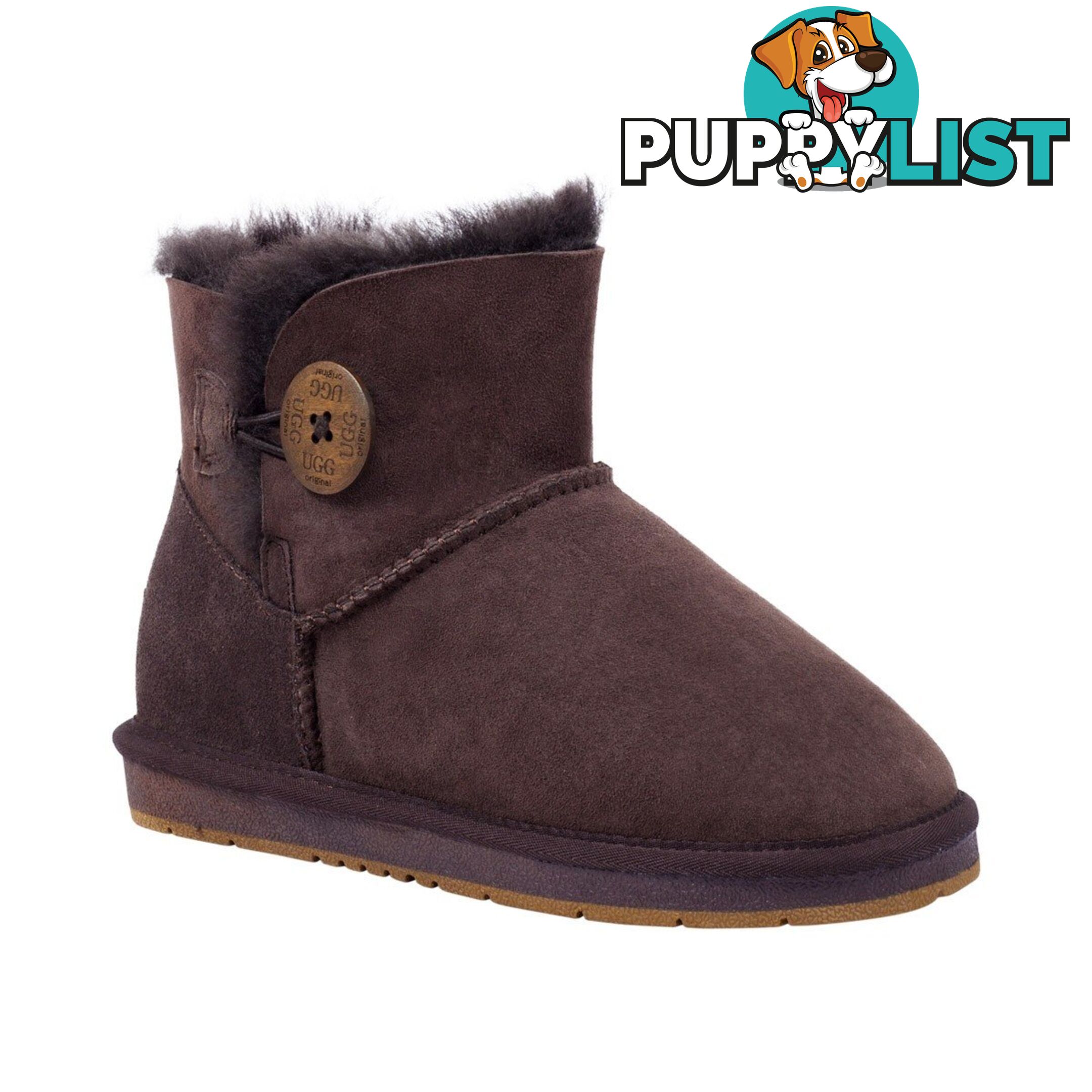 UGGS Mini Button Sheepskin Clove 5883 Unisex Chocolate - UGG - 822427509344