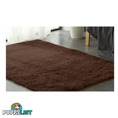 Designer Soft Shag Shaggy Floor Confetti Rug Carpet Home Decor 80X120 Cm Coffee - Unbranded - 787976594602