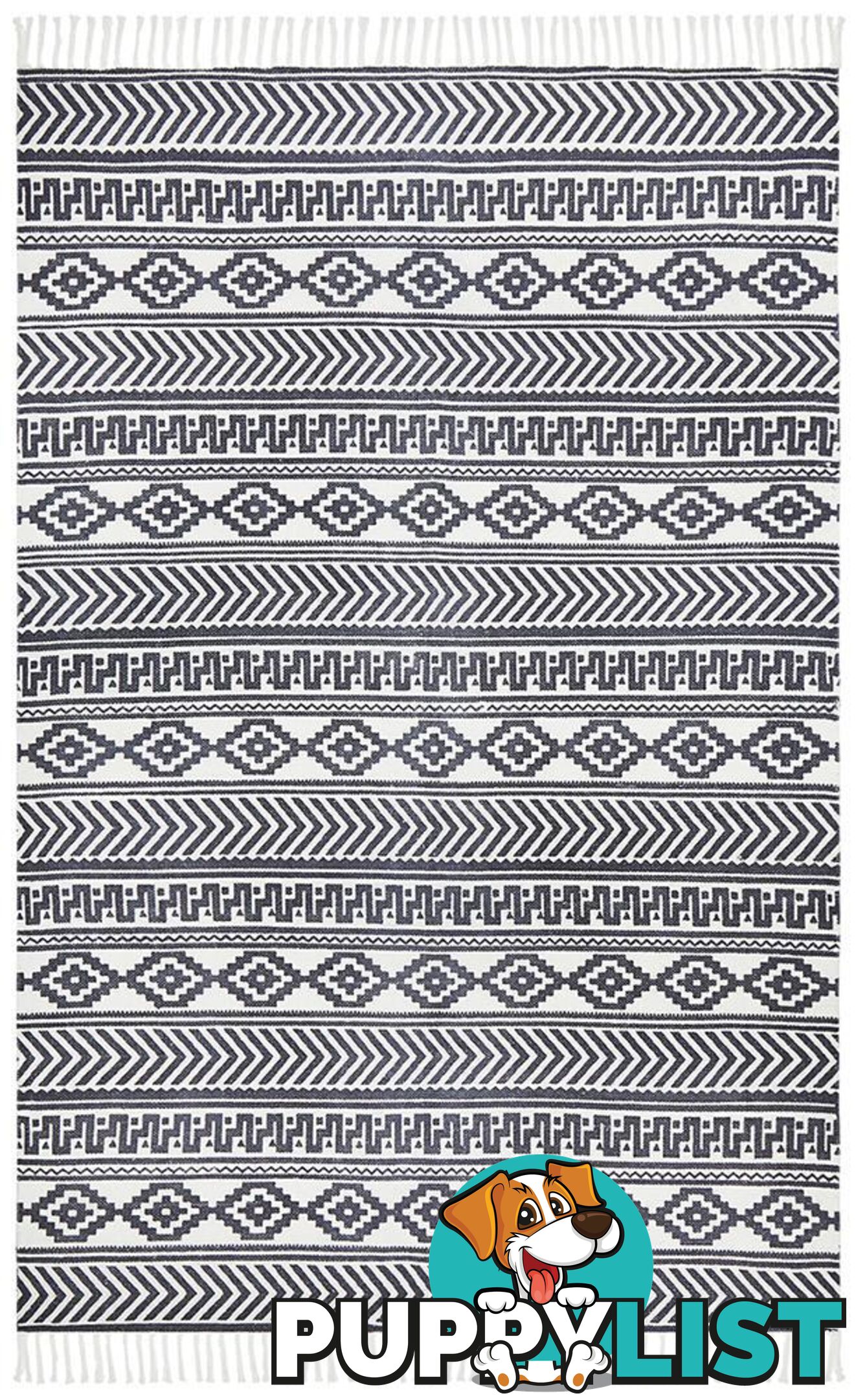 Zulu Totemic Rally White Rug - Unbranded - 9375321835565