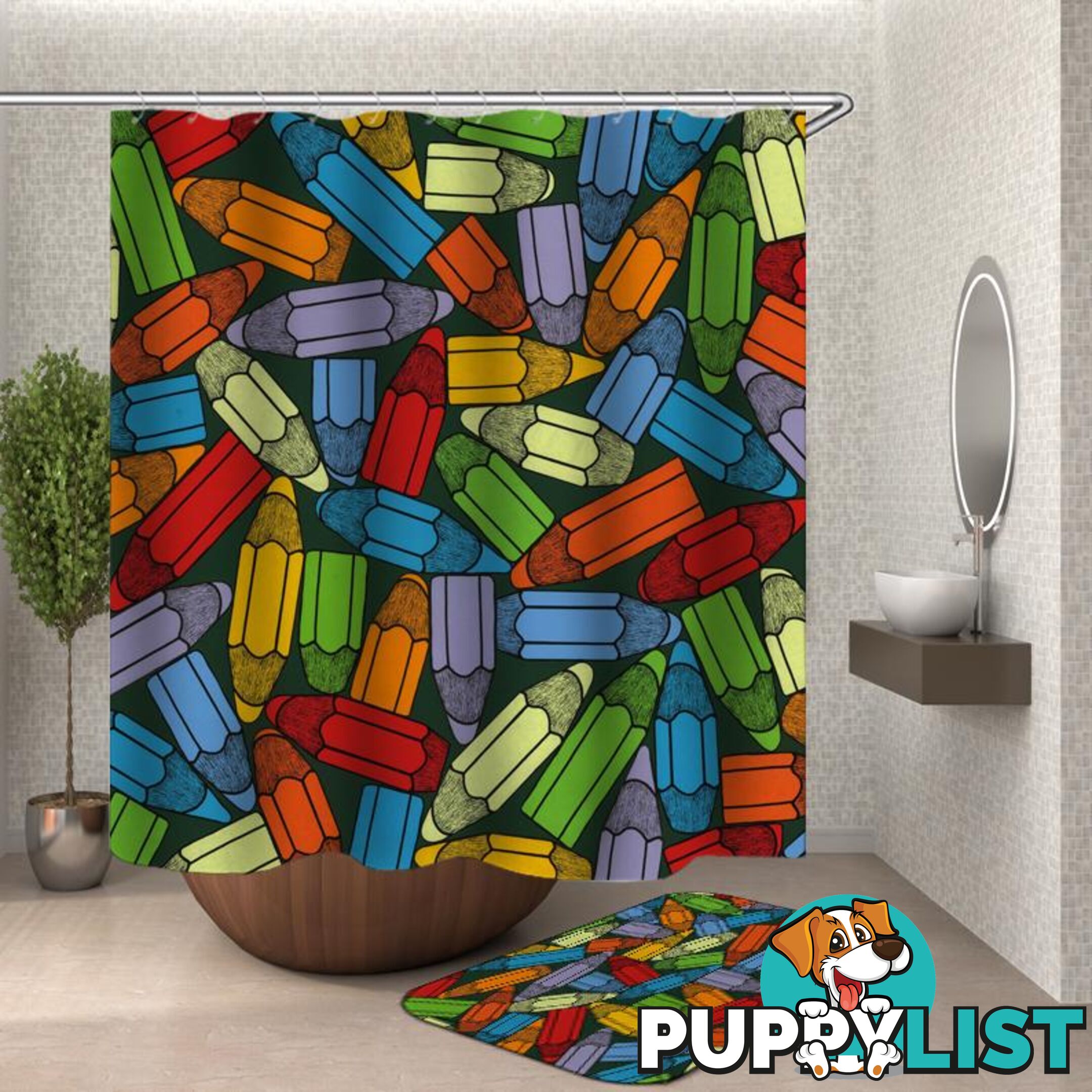 Colorful Pencils Shower Curtain - Curtain - 7427046110365
