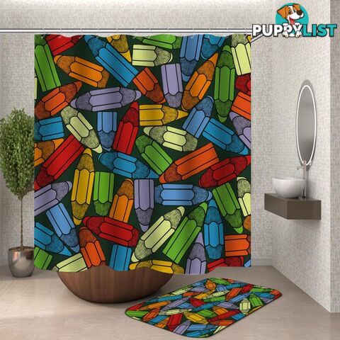 Colorful Pencils Shower Curtain - Curtain - 7427046110365