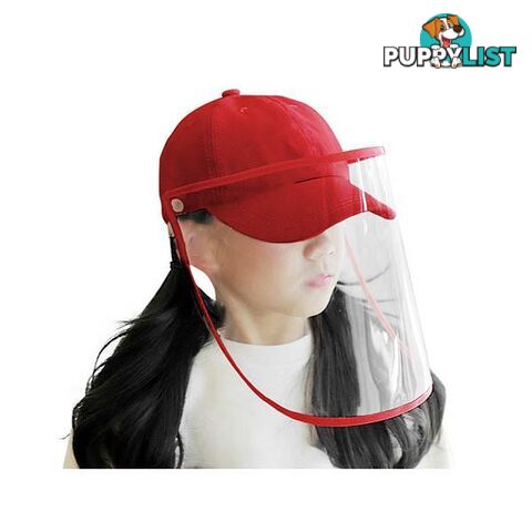 Outdoor Hat Anti Fog Dust Saliva Cap Full Face Shield Cover Kids Red - Unbranded - 9476062095772