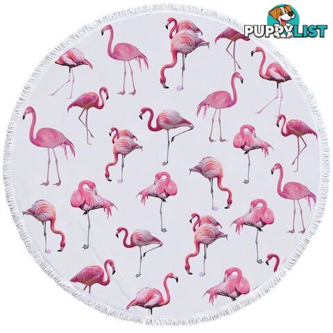 Flamingo Pattern Beach Towel - Towel - 7427046330725