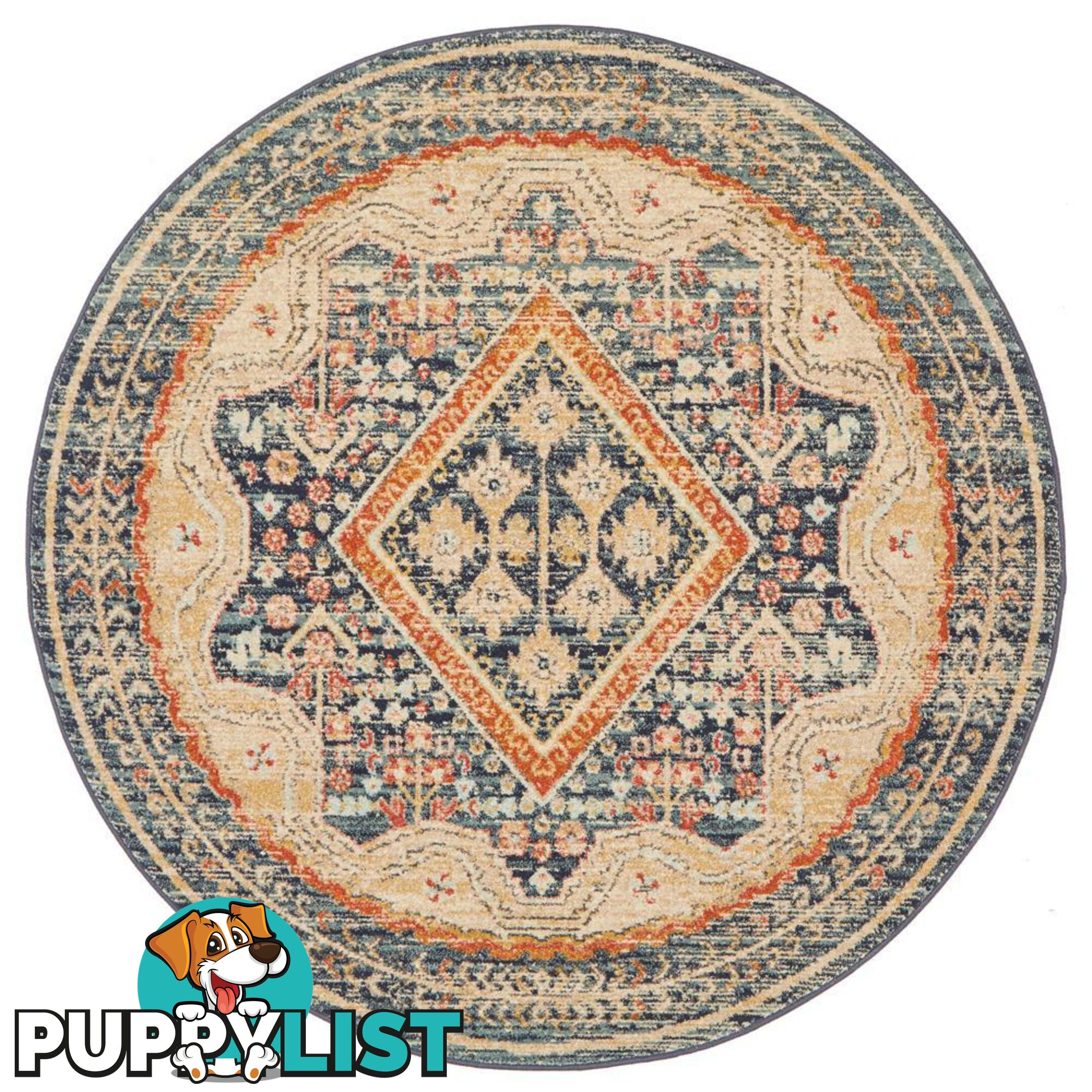 Legacy Round Soluk Mavi Rug - Unbranded - 9375321885386