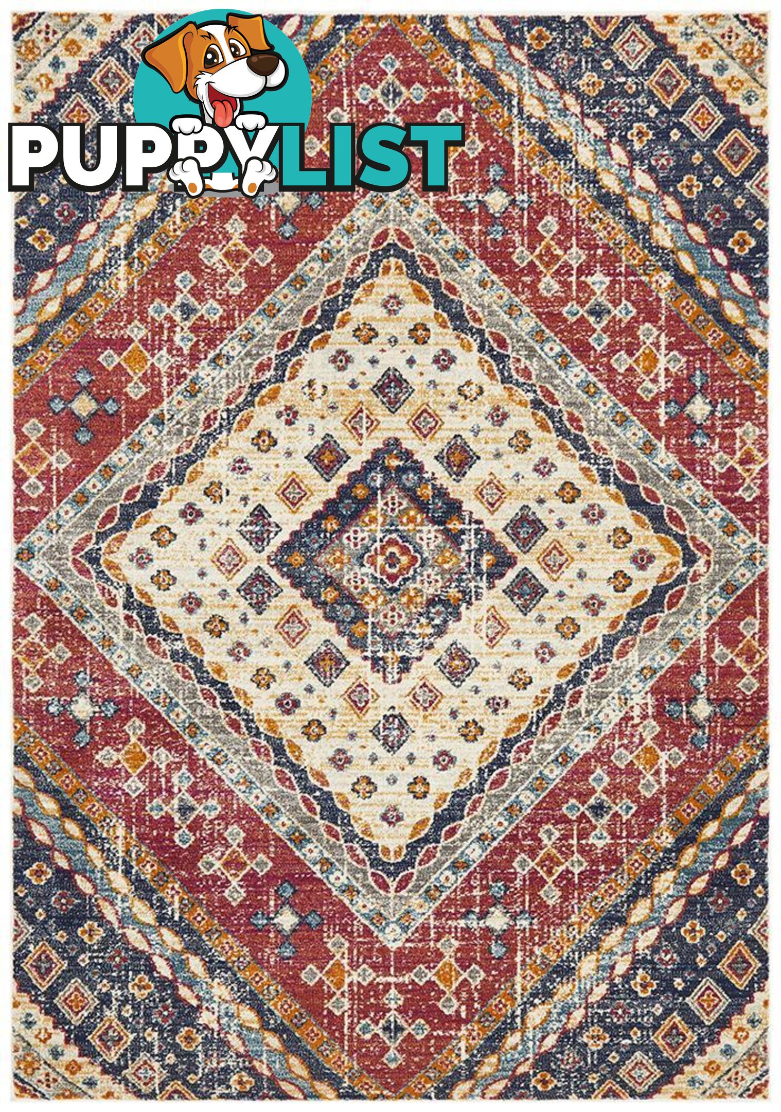 Babylon Diamond Multi Coloured Rug - Unbranded - 9375321874571