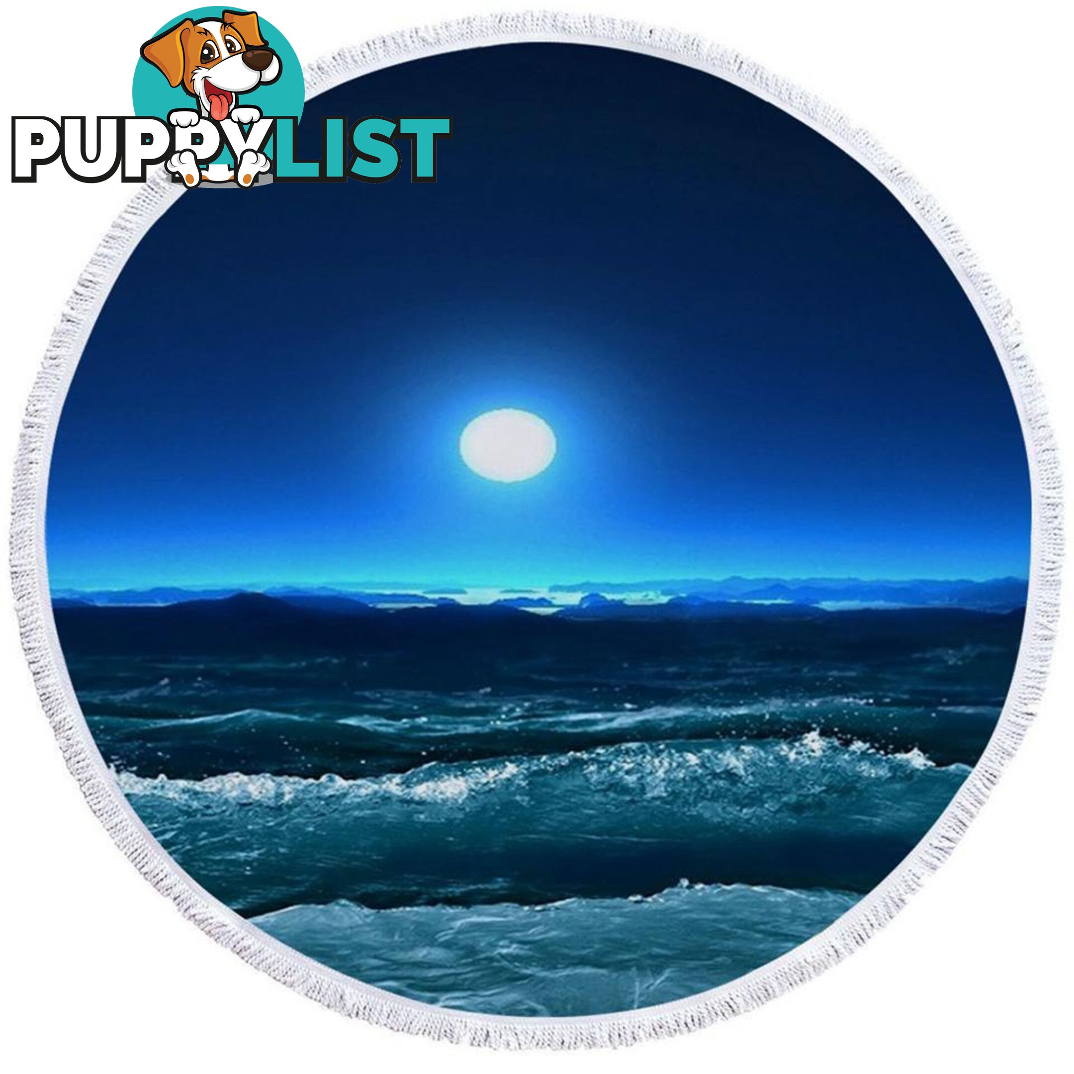 Moon Light Ocean Beach Towel - Towel - 7427046327091