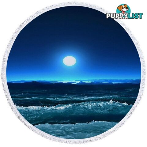 Moon Light Ocean Beach Towel - Towel - 7427046327091