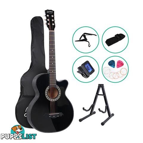 Alpha 38 Inch Wooden Acoustic Guitar With Accessories Set - Alpha - 7427046184182