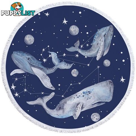 Space Whales Beach Towel - Towel - 7427046308946