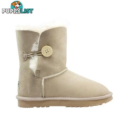 Comfort Me Australian Made Mid Bailey Button Ugg Boot Sand - Comfort Me - 822427521742