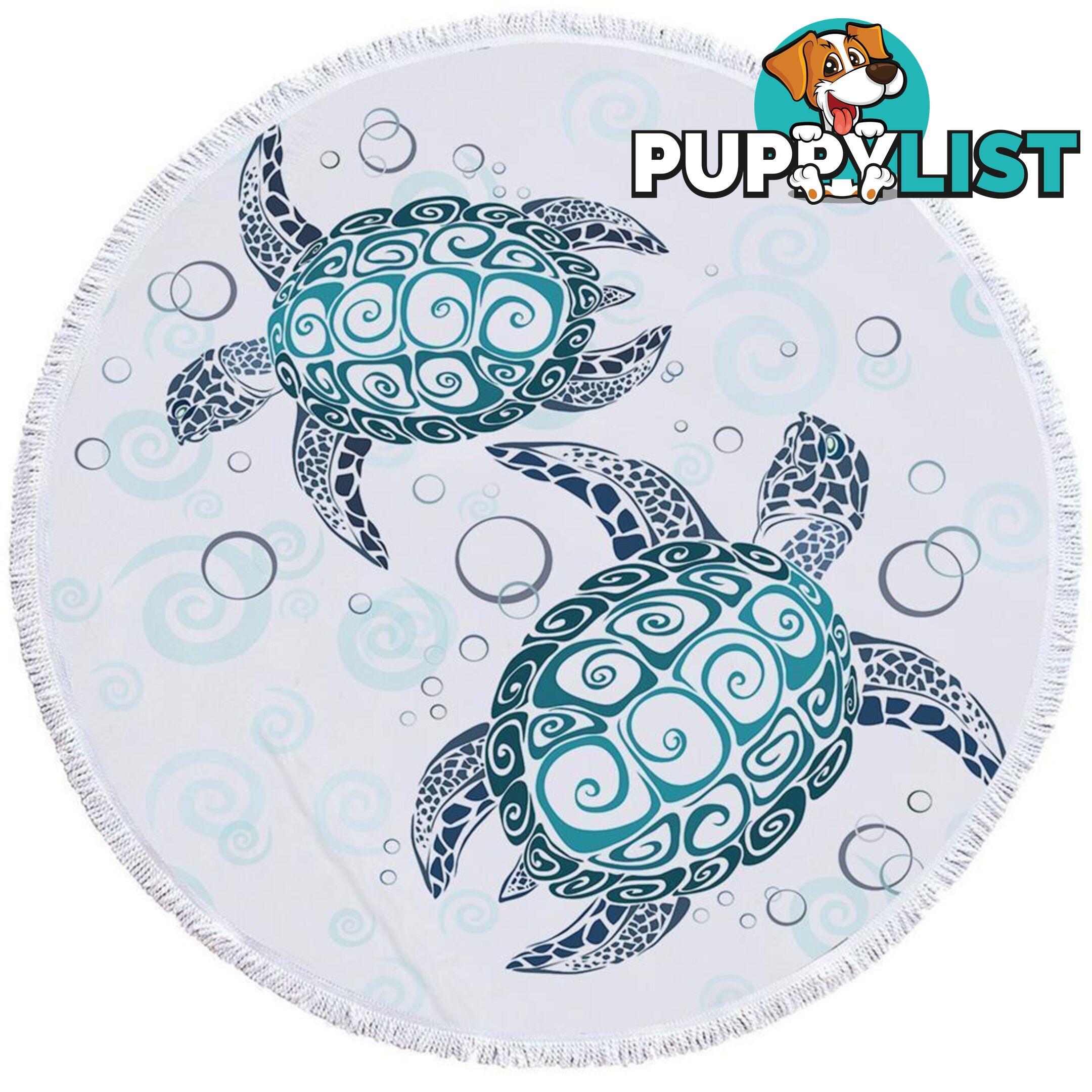 Teal Turquoise Turtles Beach Towel - Towel - 7427046311175