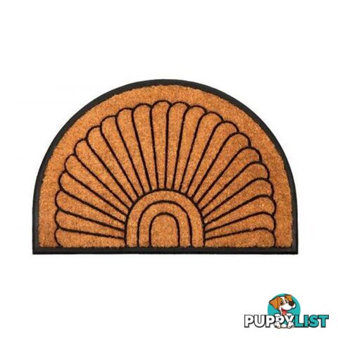 60X90Cm Kochi Half Round Rubber And Coir Doormat - Unbranded - 787976635466