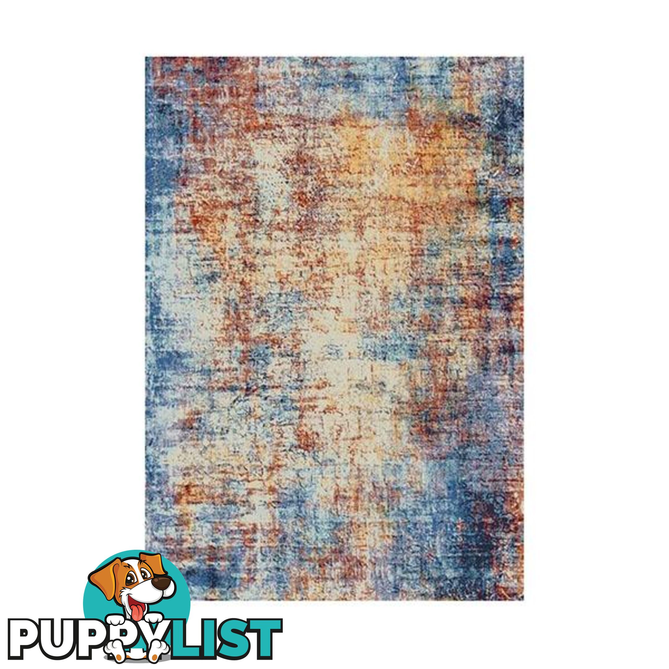 Heat Set Opera Cream Blue Rug - Unbranded - 9476062085346