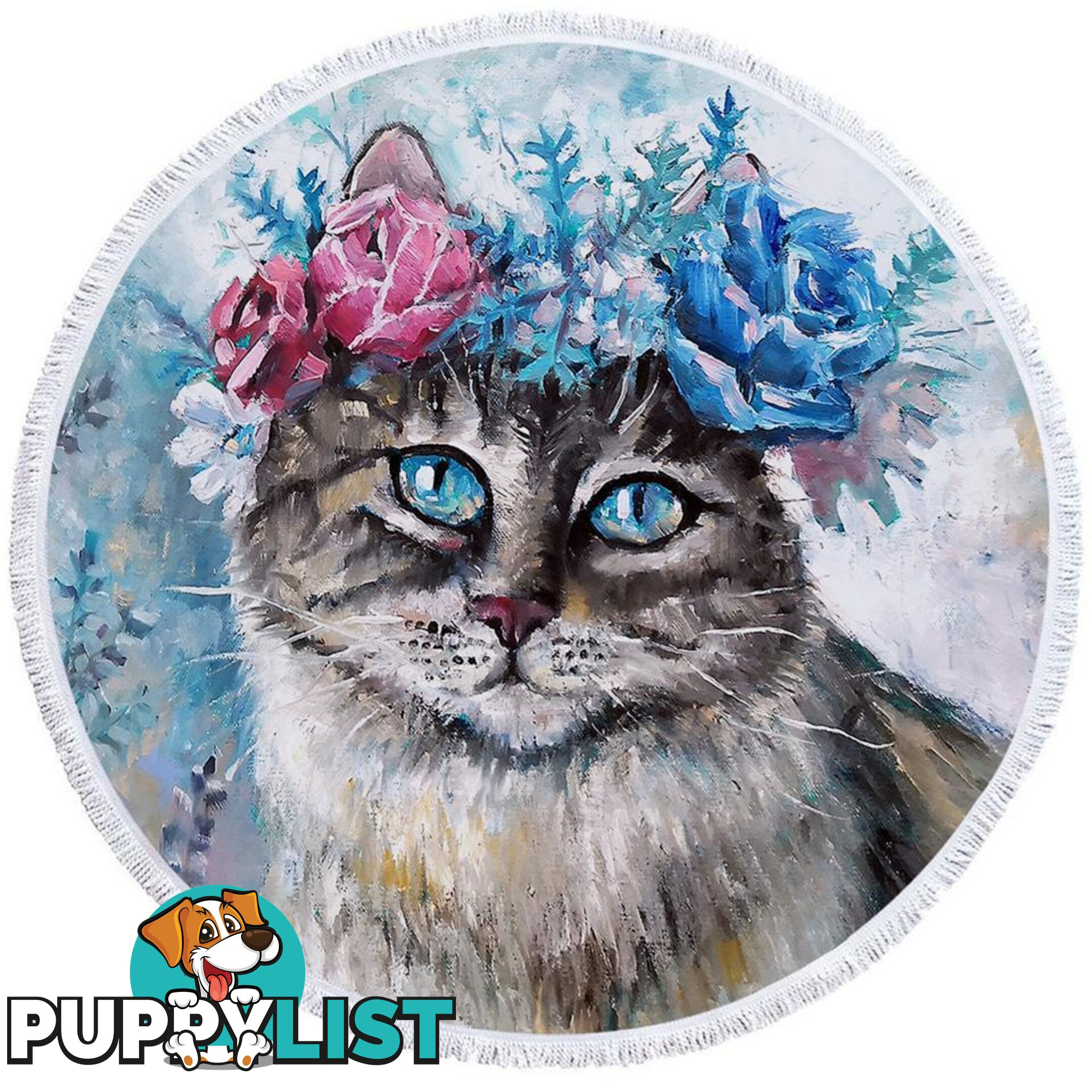 Art Painting Cat Beach Towel - Towel - 7427046340311