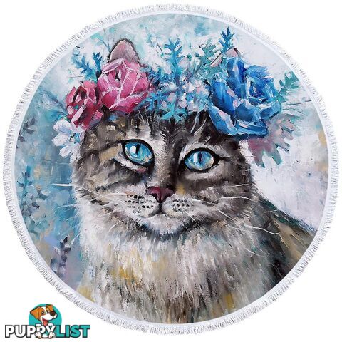 Art Painting Cat Beach Towel - Towel - 7427046340311