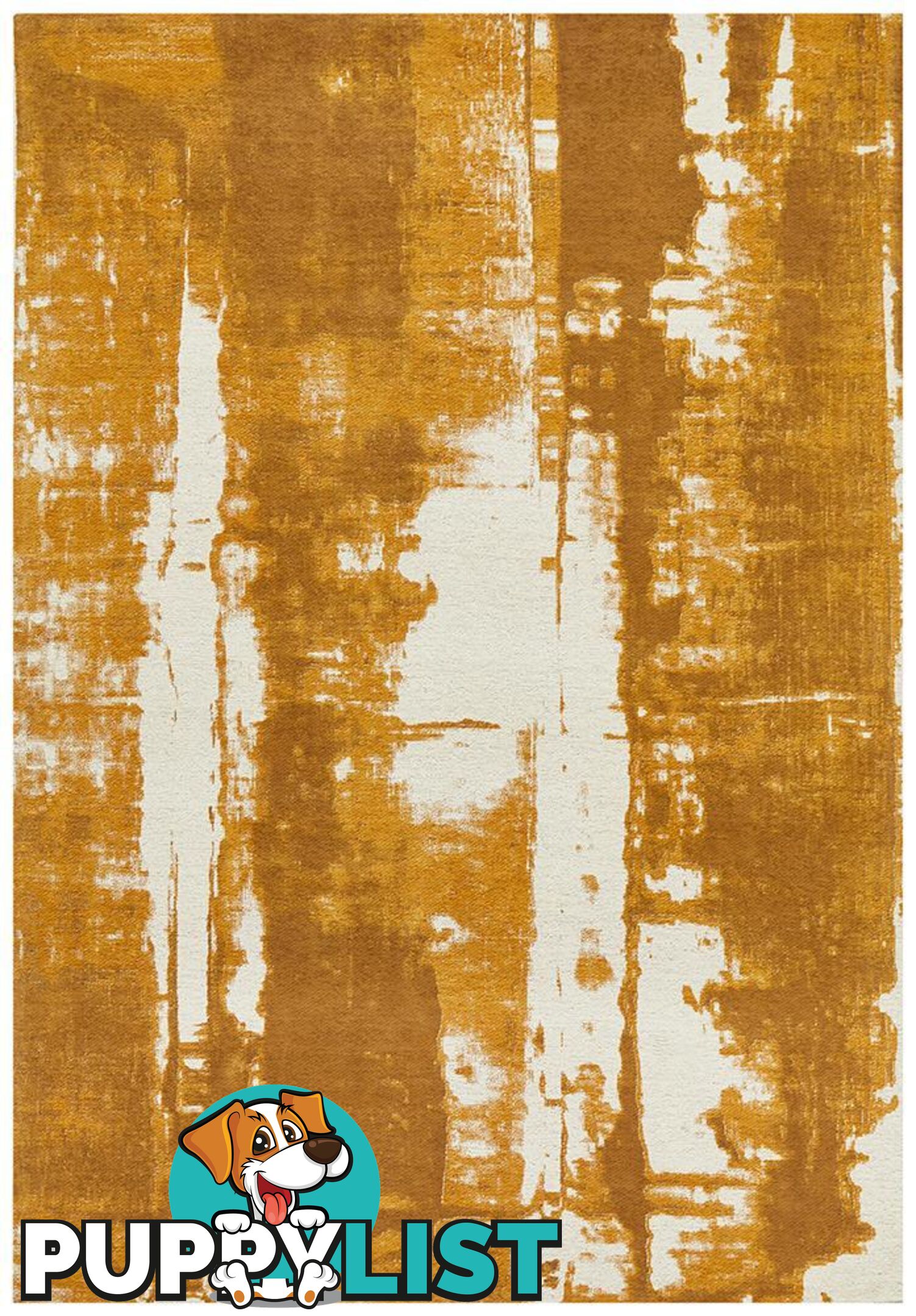 Magnolia Abstract Mustard Rug - Unbranded - 9375321879354