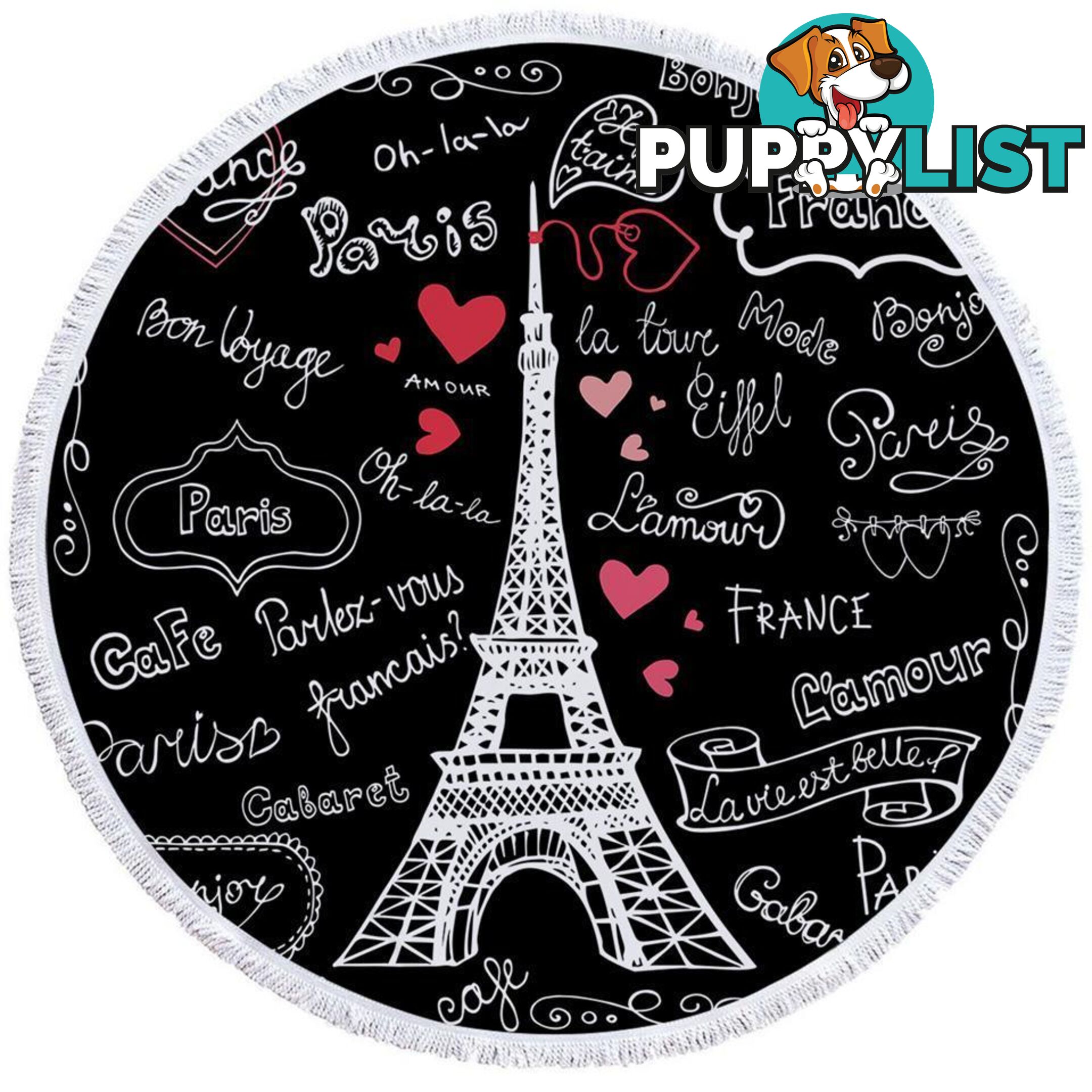 Love Paris Beach Towel - Towel - 7427046326575