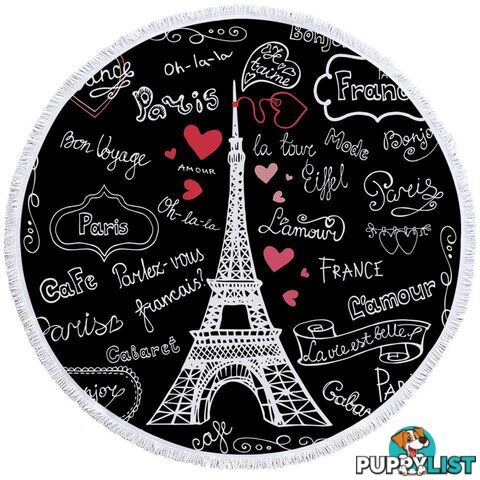 Love Paris Beach Towel - Towel - 7427046326575