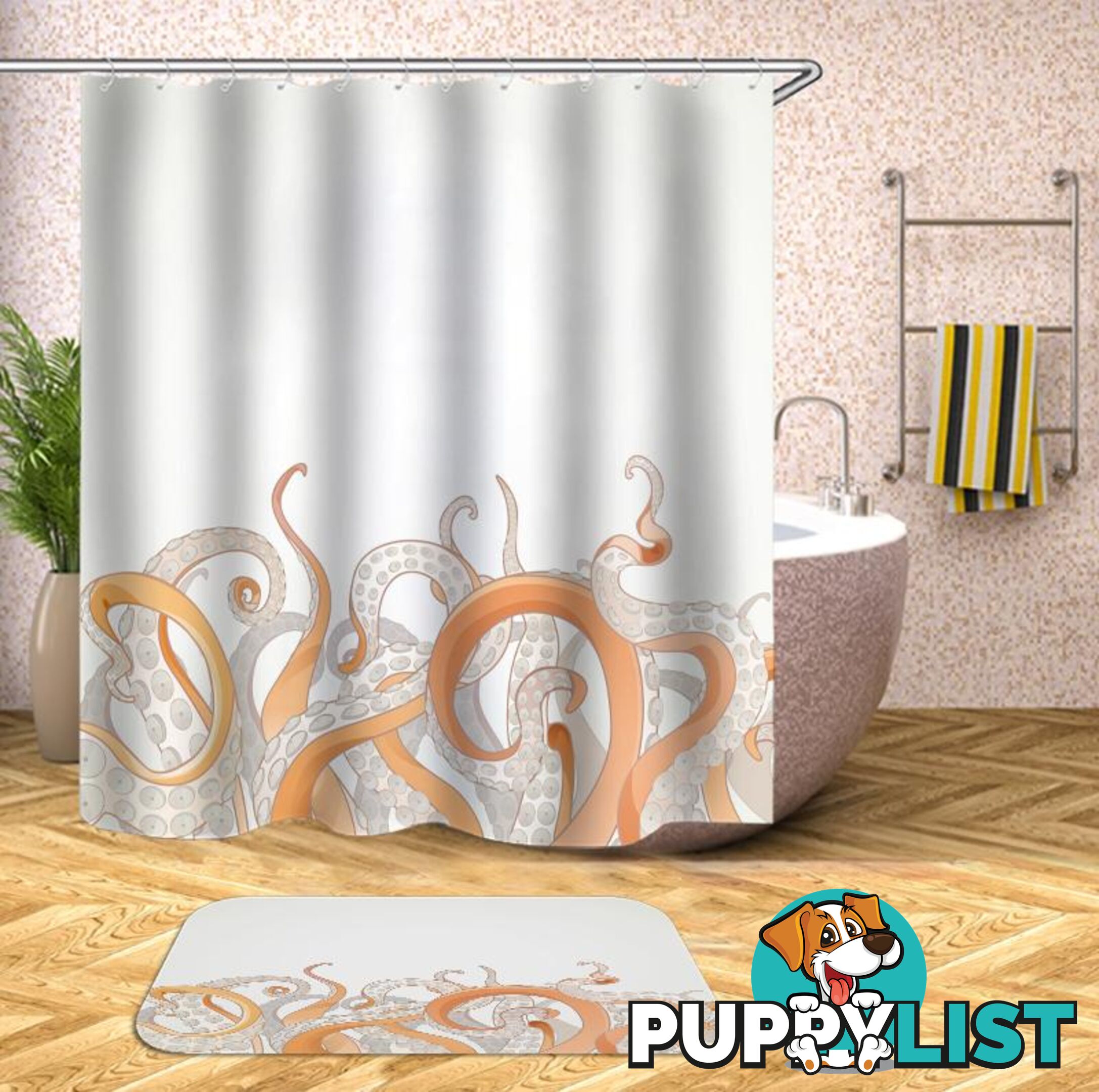 Wild Octopus' Arms Shower Curtain - Curtain - 7427046010399