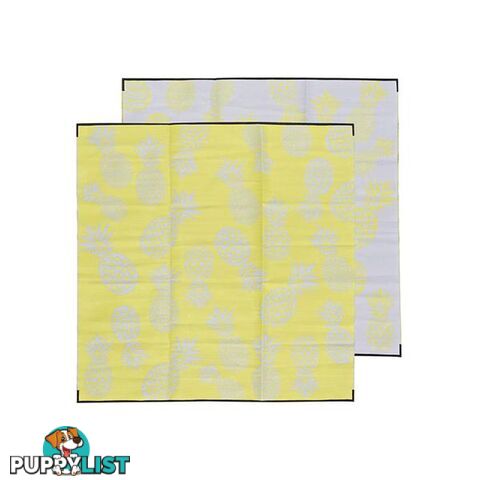 Tutti Frutti Recycled Plastic Mat Gold And Grey - Unbranded - 797776545438